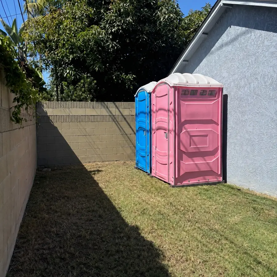 Portable toilet setup of the kind we deliver in Noble, Oklahoma